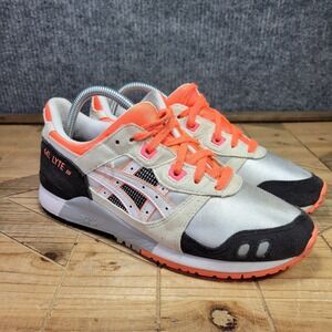 ASICS GEL-Lyte III Women's Athletic Shoes White/Flash Coral 1192A178 Suede